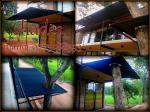 Awnings canopies acrylic fabrics car park shelters